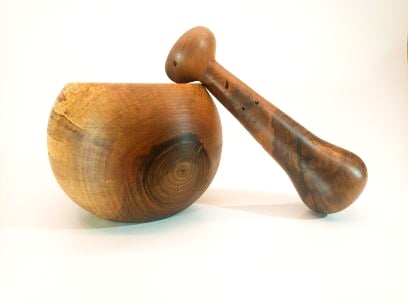 pilon-mortier-bois-noyer-face